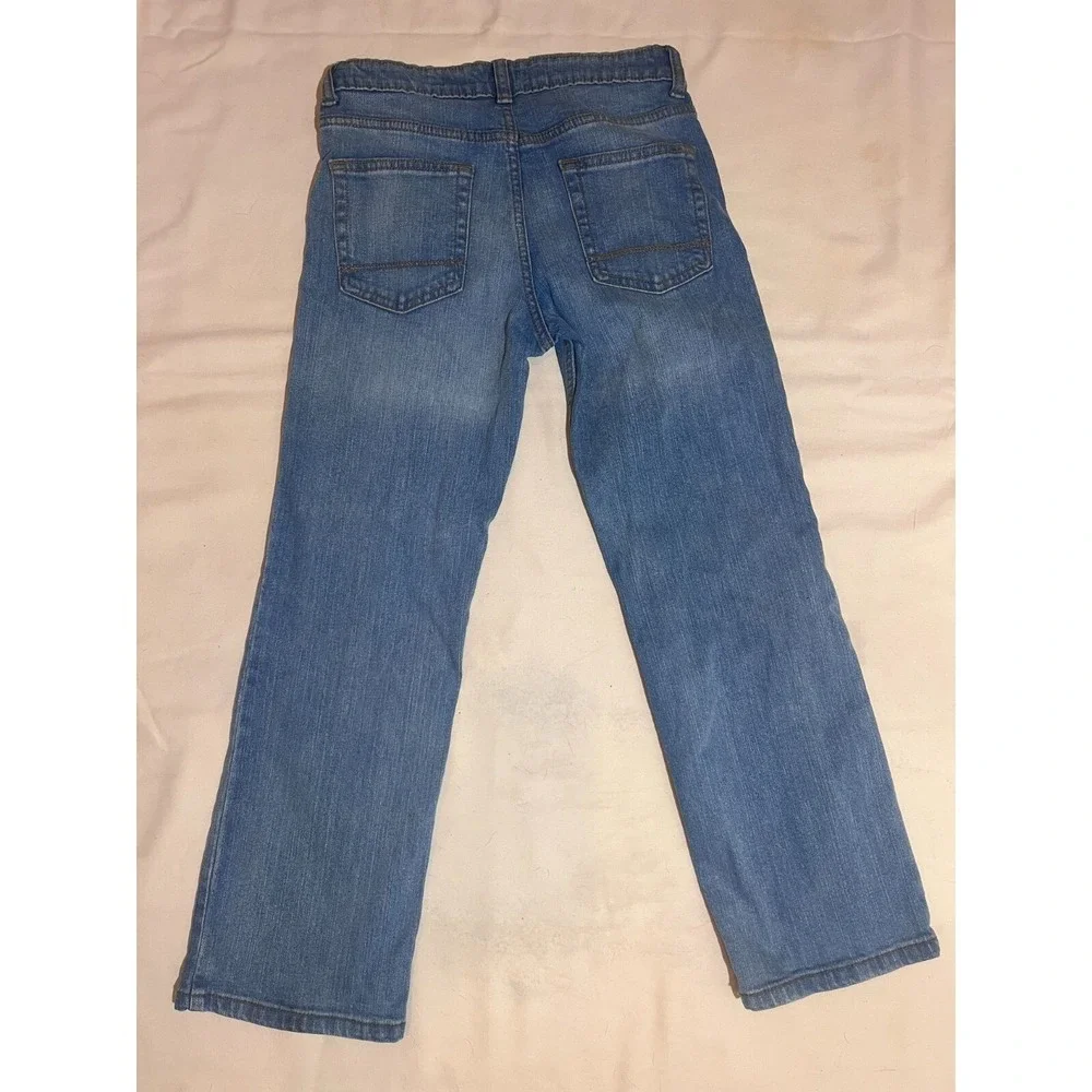 Cat and Jack Stretch Bookcut Light Wash Blue Jeans Girls SZ 10 Adjustable E9